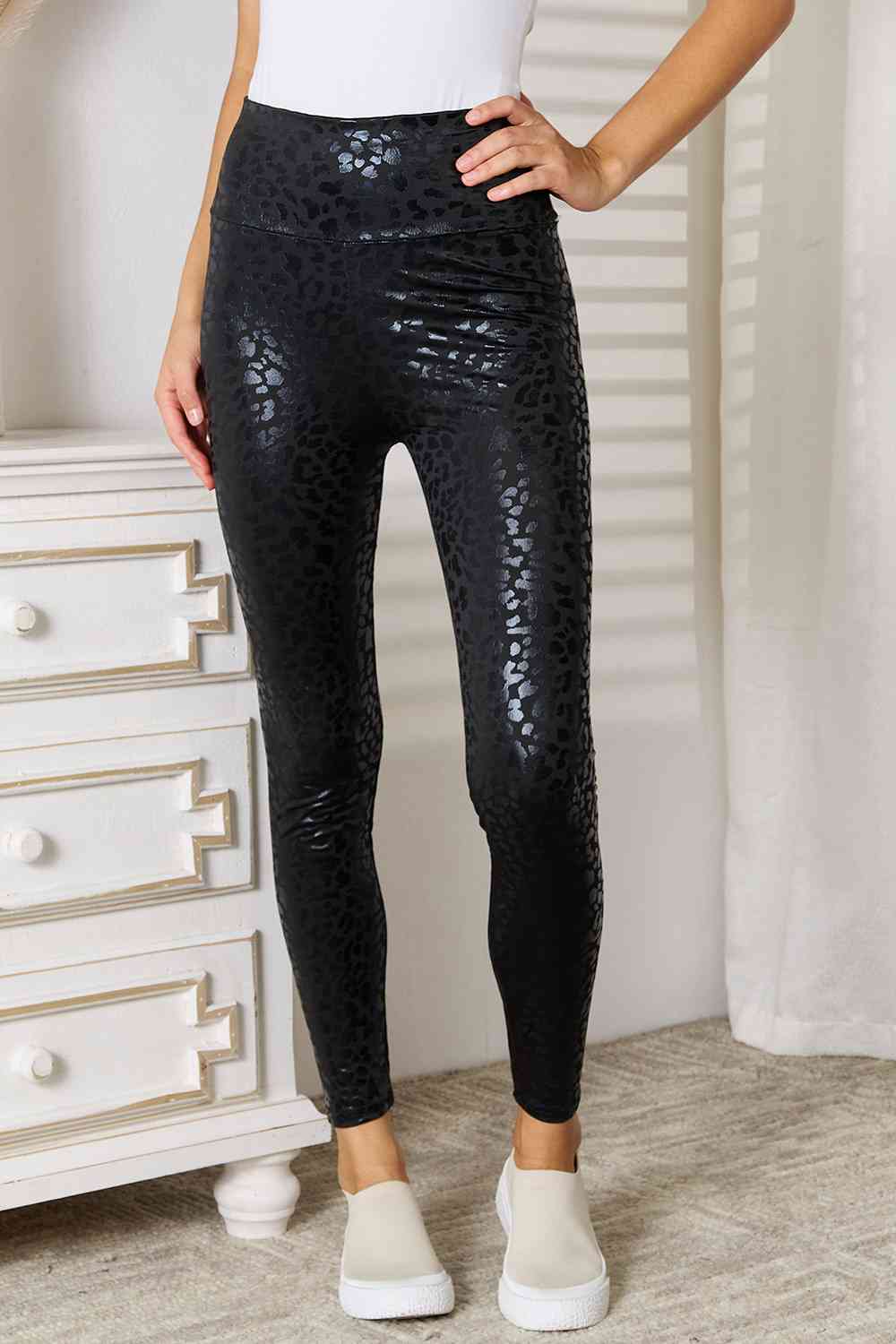 Double Take Wide Waistband Sports Leggings