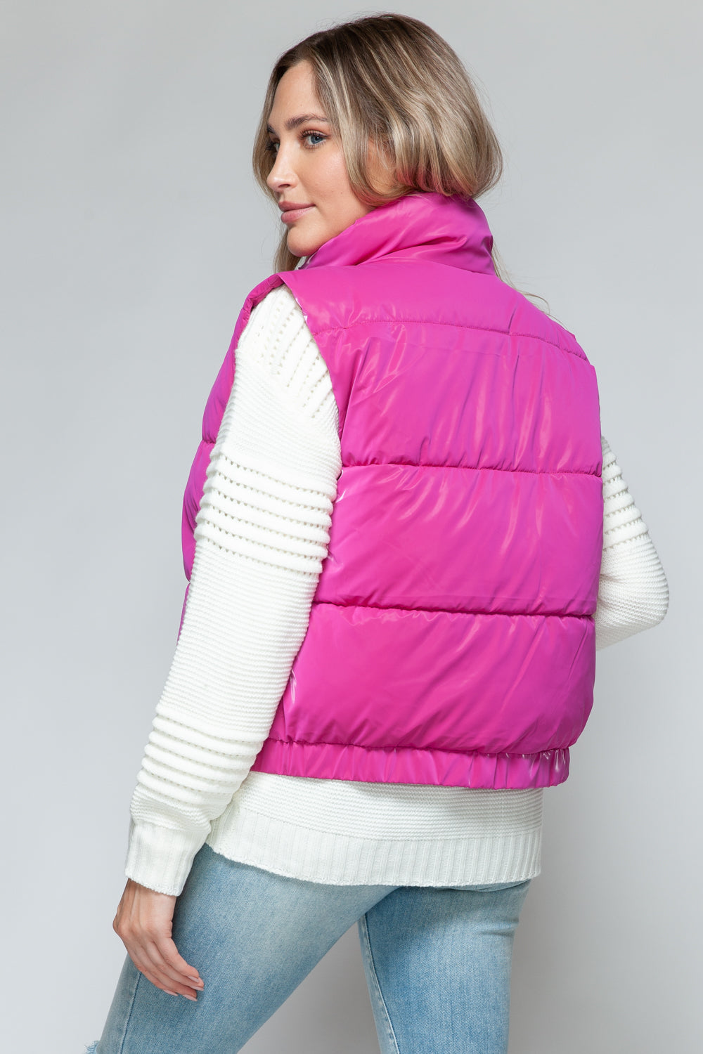 Hot Pink Fine Fur Lining Vest