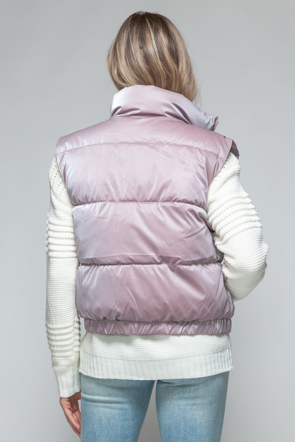 Dark Rose Fine Fur Lining Vest