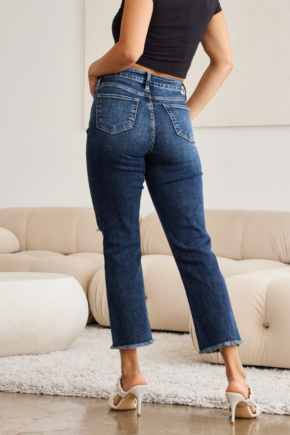 Dylan Tummy Control Distressed Jeans