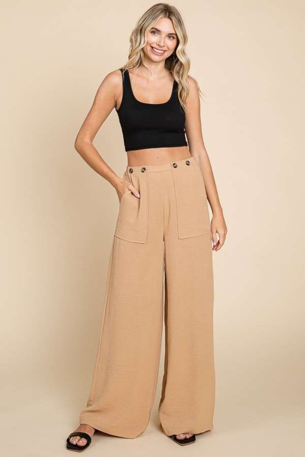 Culture Code High Waist Wide Leg Cargo Pants