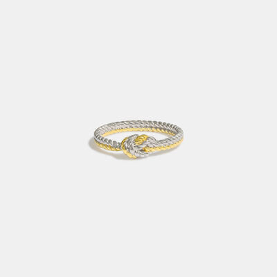 Sterling Silver Two Strand Twisted Knot Ring