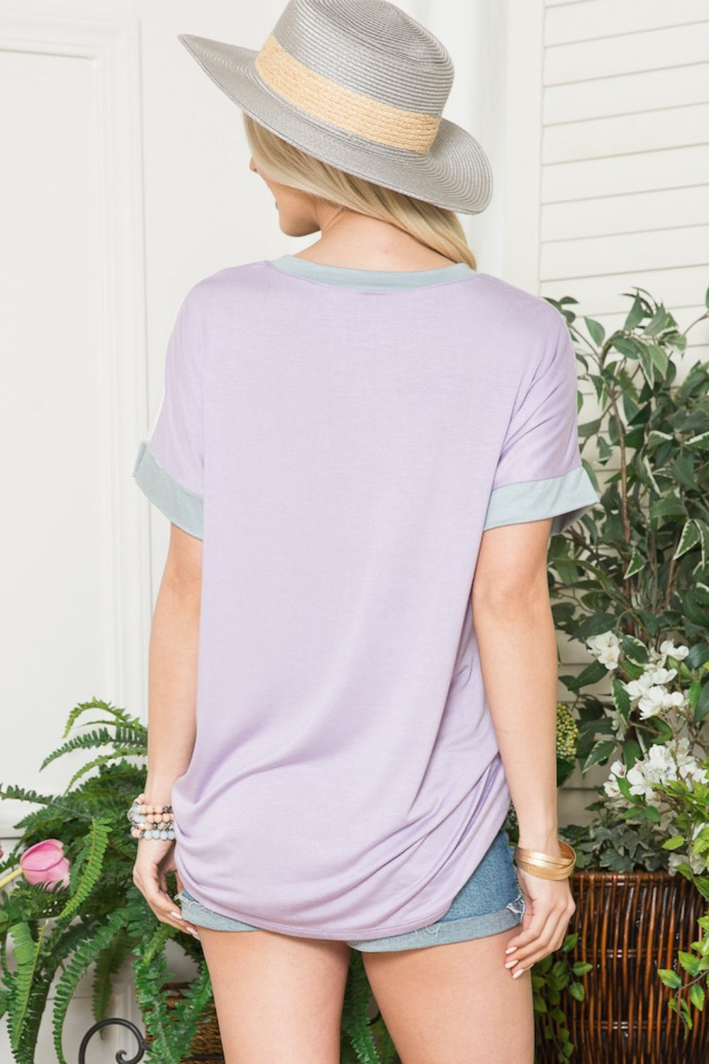 Color Block Short Sleeve T-Shirt