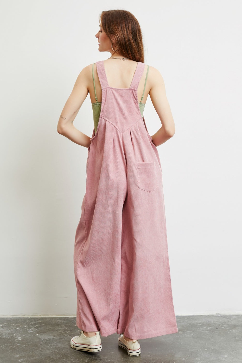 Corduroy Sleeveless Wide-Leg Overall