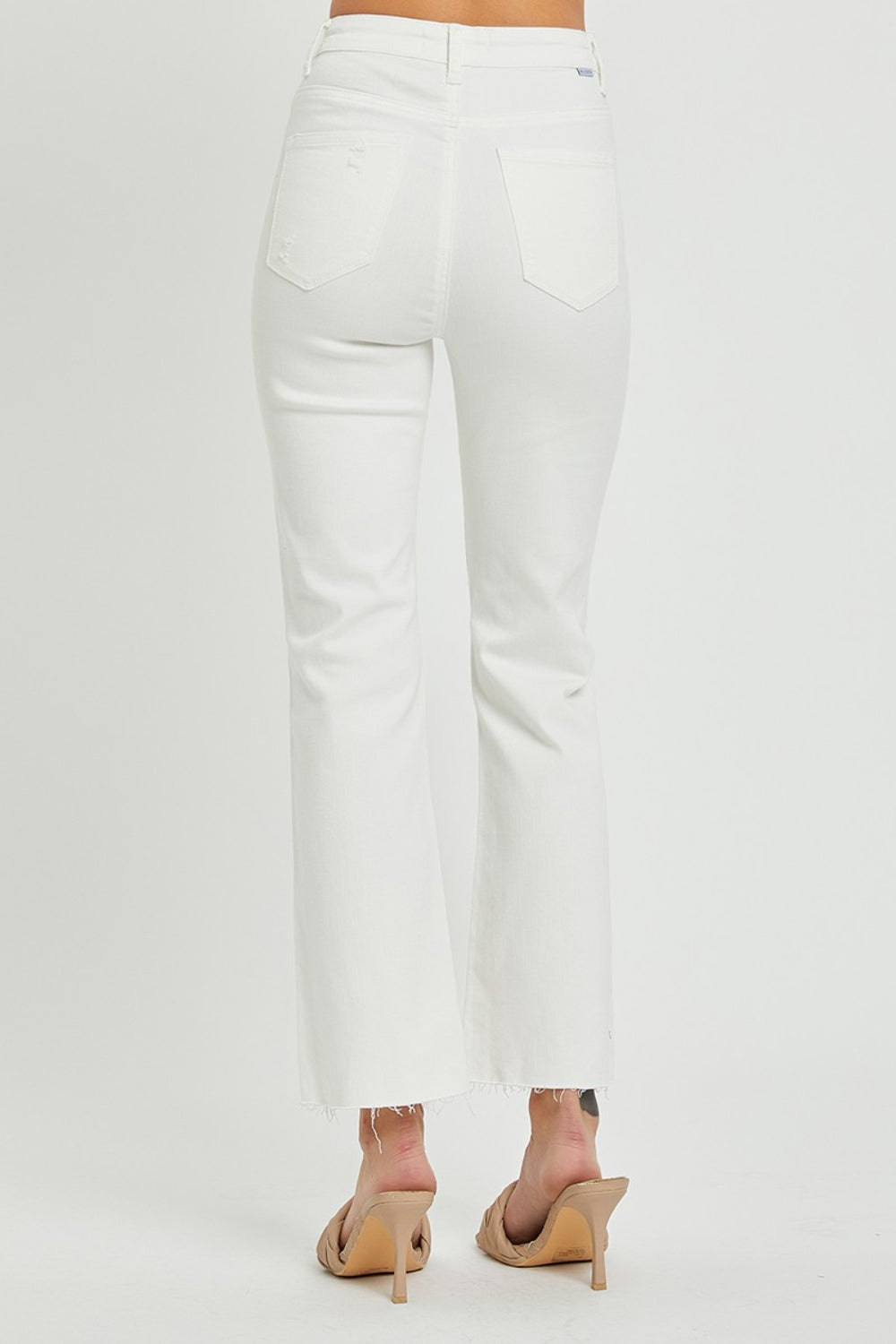 RISEN High Rise Straight Ankle Jeans