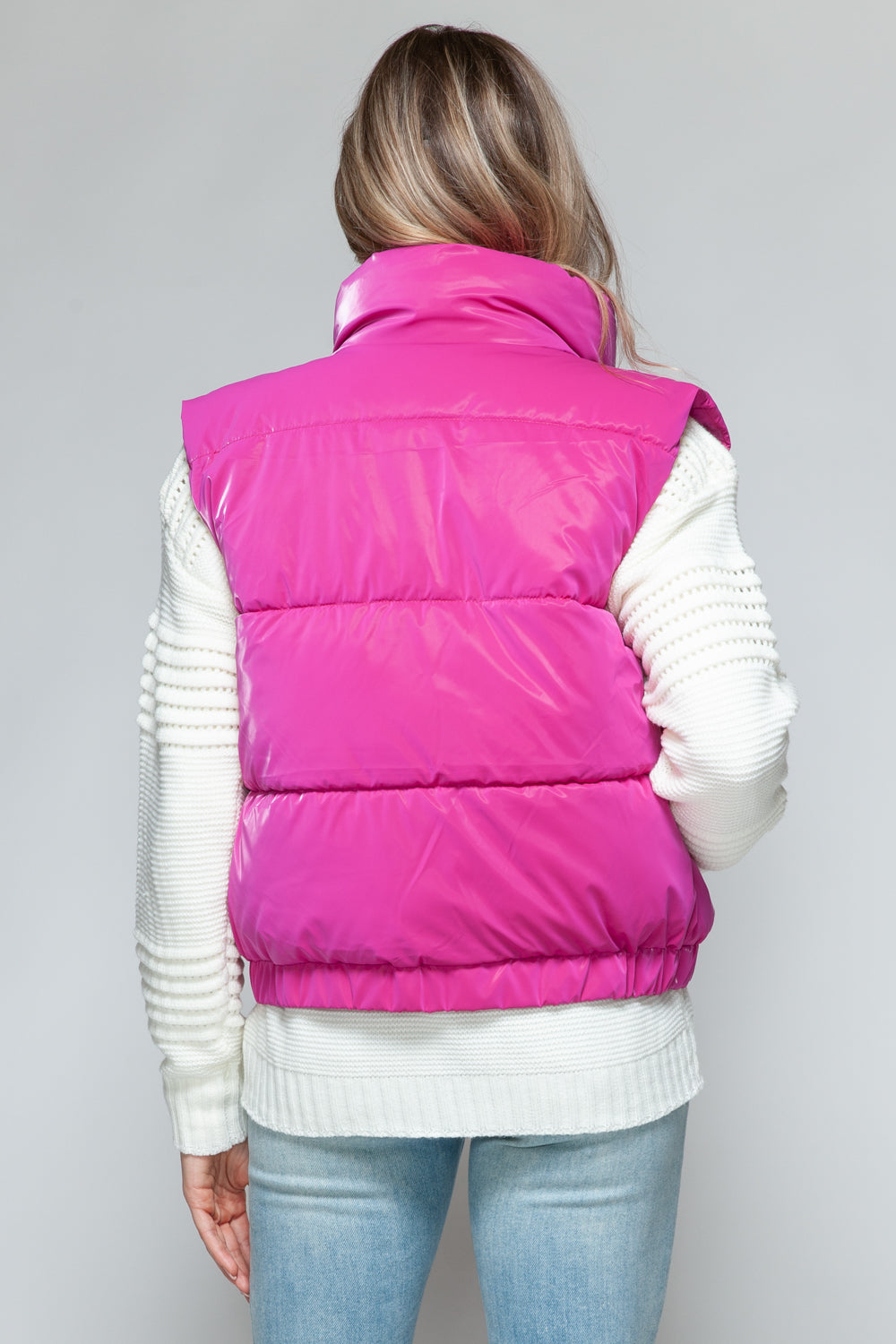 Hot Pink Fine Fur Lining Vest