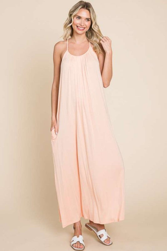 Culture Code Tie Back Maxi Cami Dress