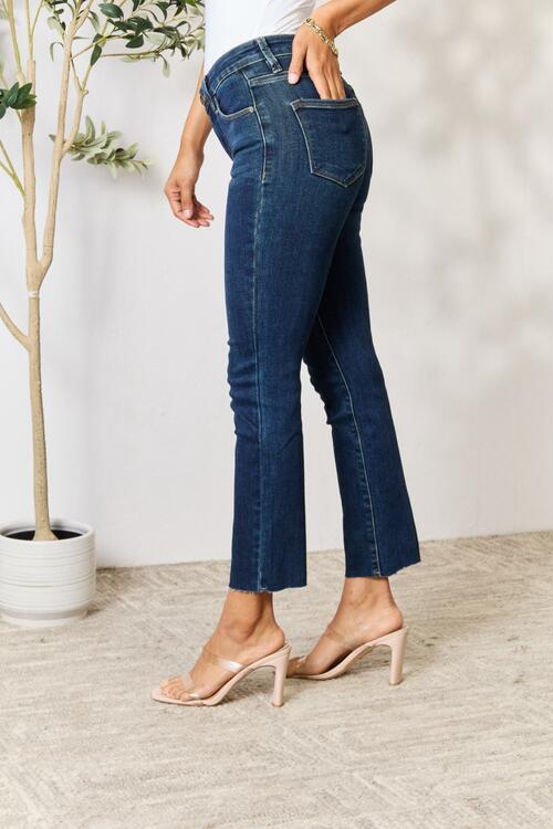 BAYEAS Raw Hem Straight Jeans