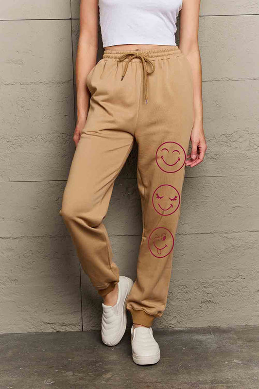 Simply Love Emoji Graphic Sweatpants