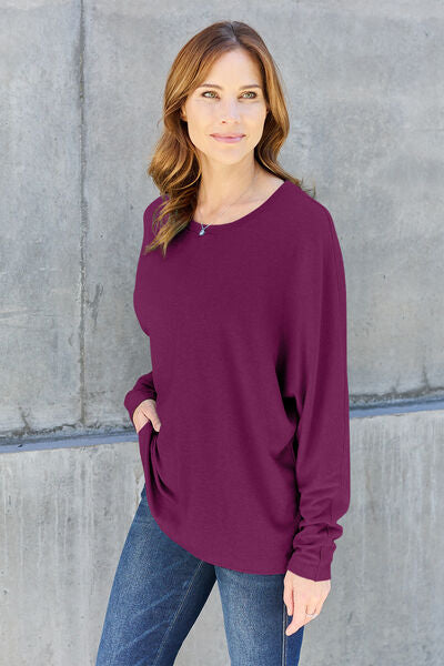 Double Take Round Neck Long Sleeve T-Shirt