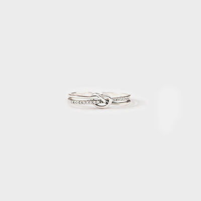 Sterling Silver Double-Layered Knot Ring