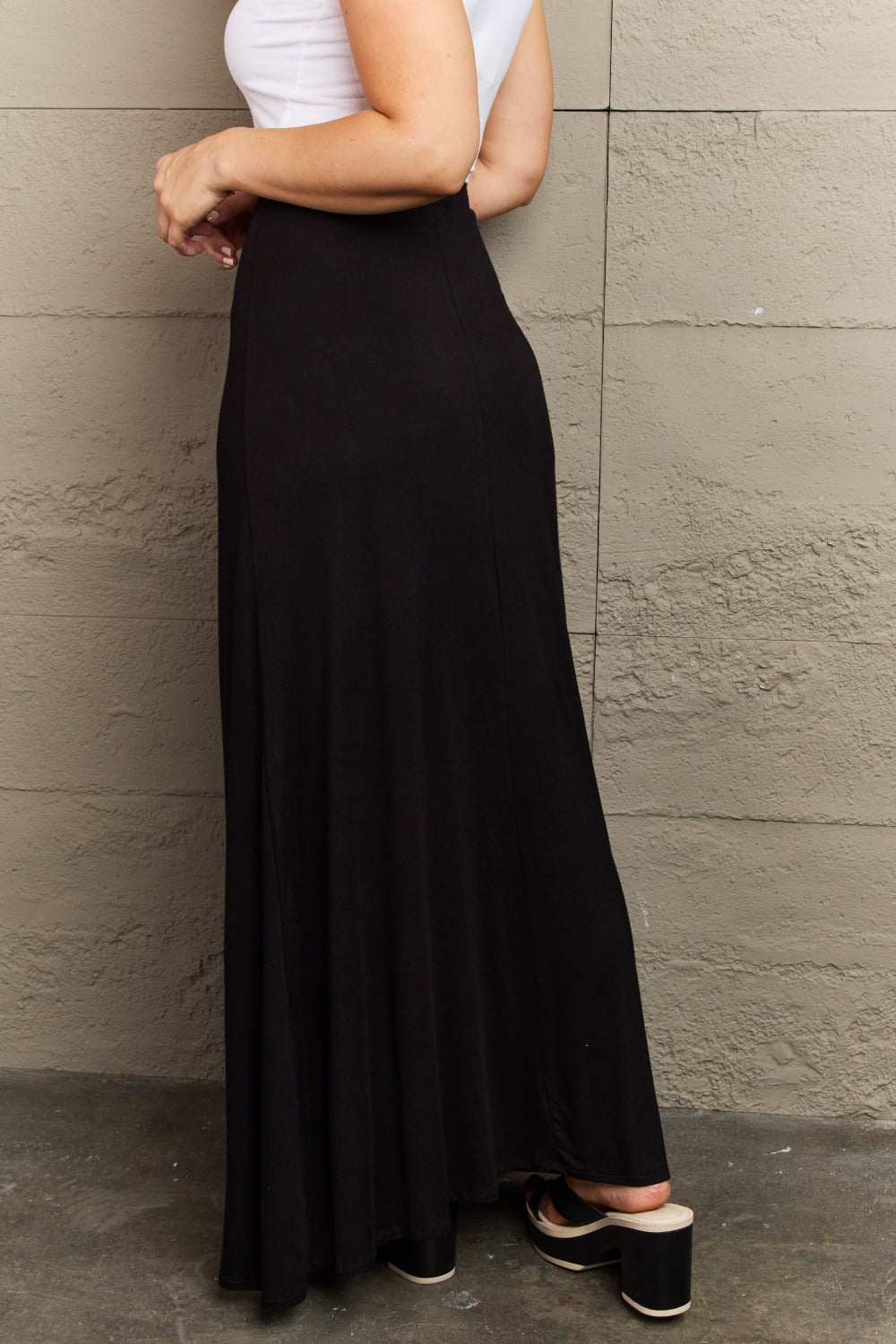 Culture Flare Maxi Skirt in Black