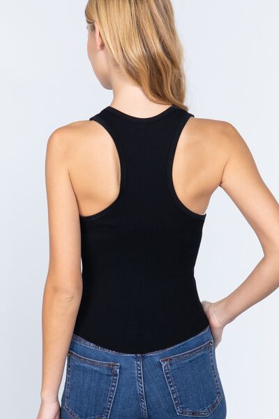 ACTIVE Round Neck Racerback Seamless Tank