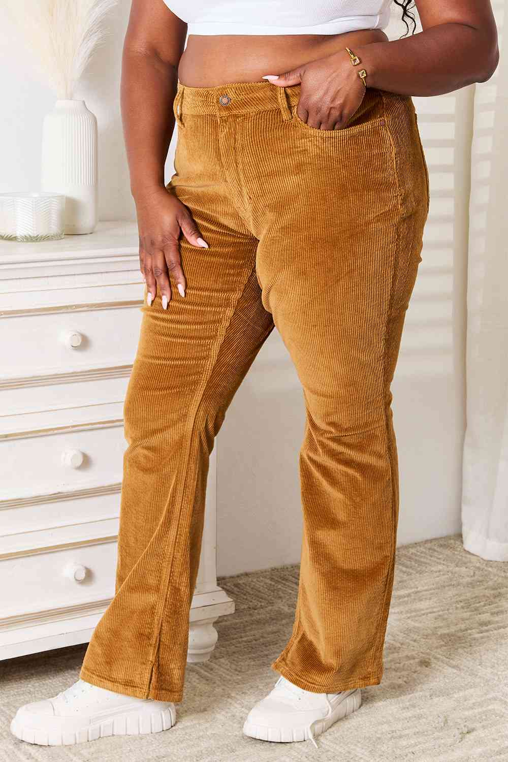 Judy Blue Mid Rise Corduroy Pants