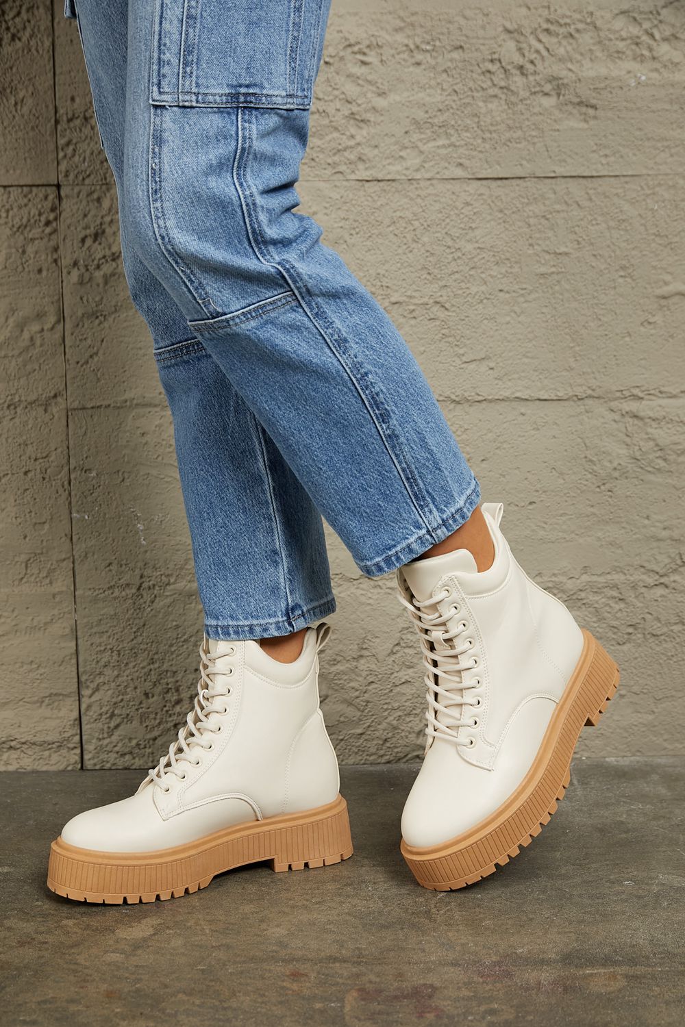 East Corp Platform Combat Boots