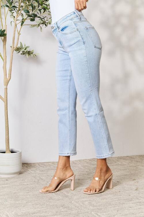 BAYEAS High Waist Straight Jeans