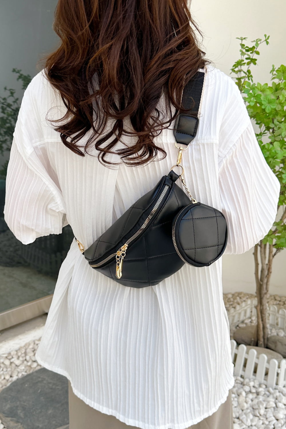 Elegant Essentials Leather Sling Bag with Small Purse