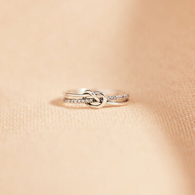 Sterling Silver Double-Layered Knot Ring