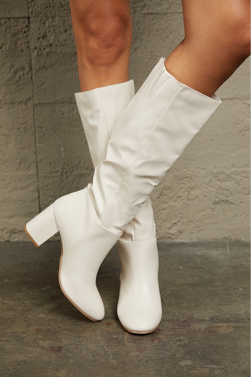 East Corp Block Heel Knee High Boots