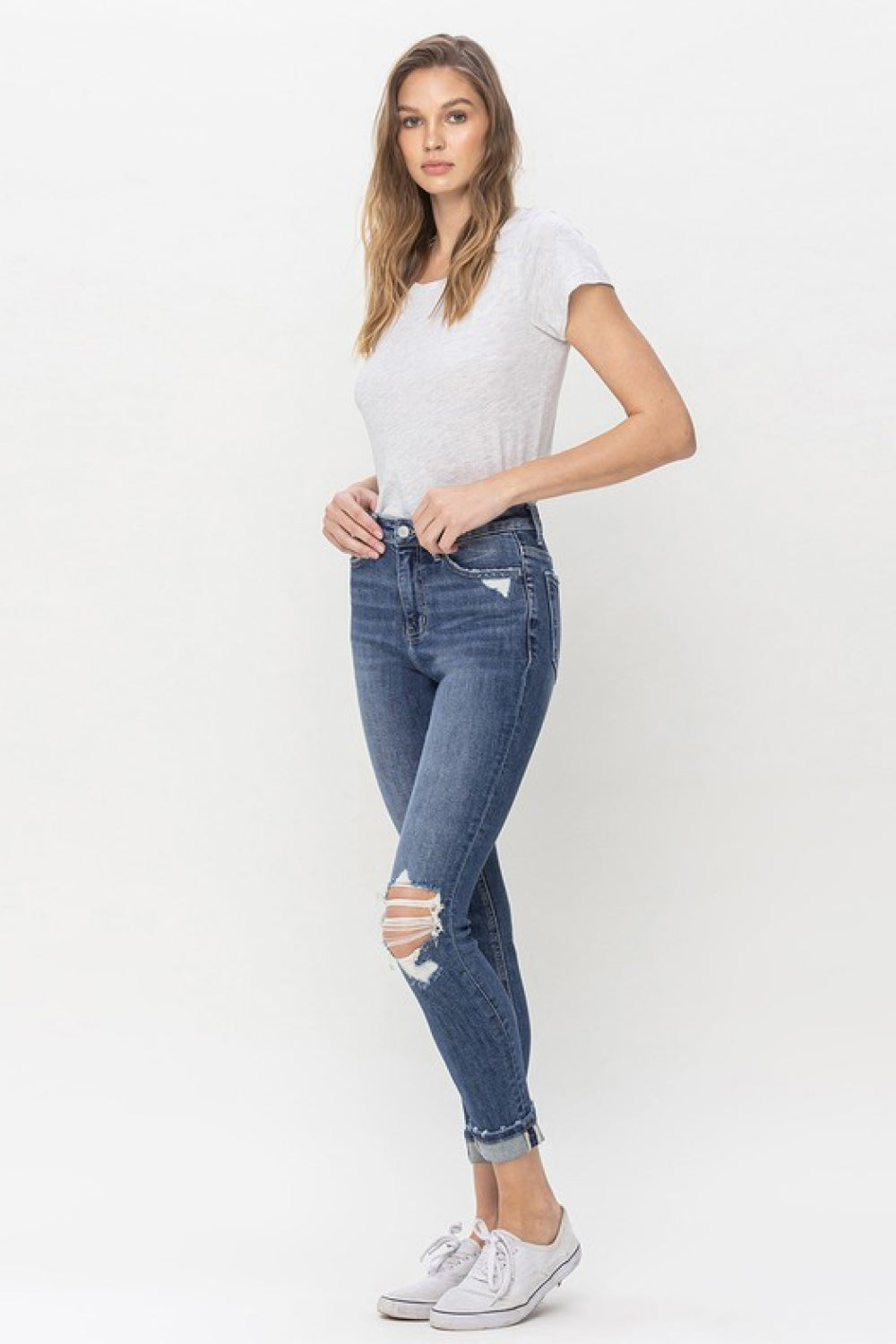 Vervet High Rise Cropped Skinny Jeans