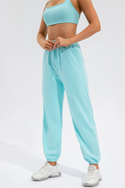 Drawstring Active Pants with Pockets