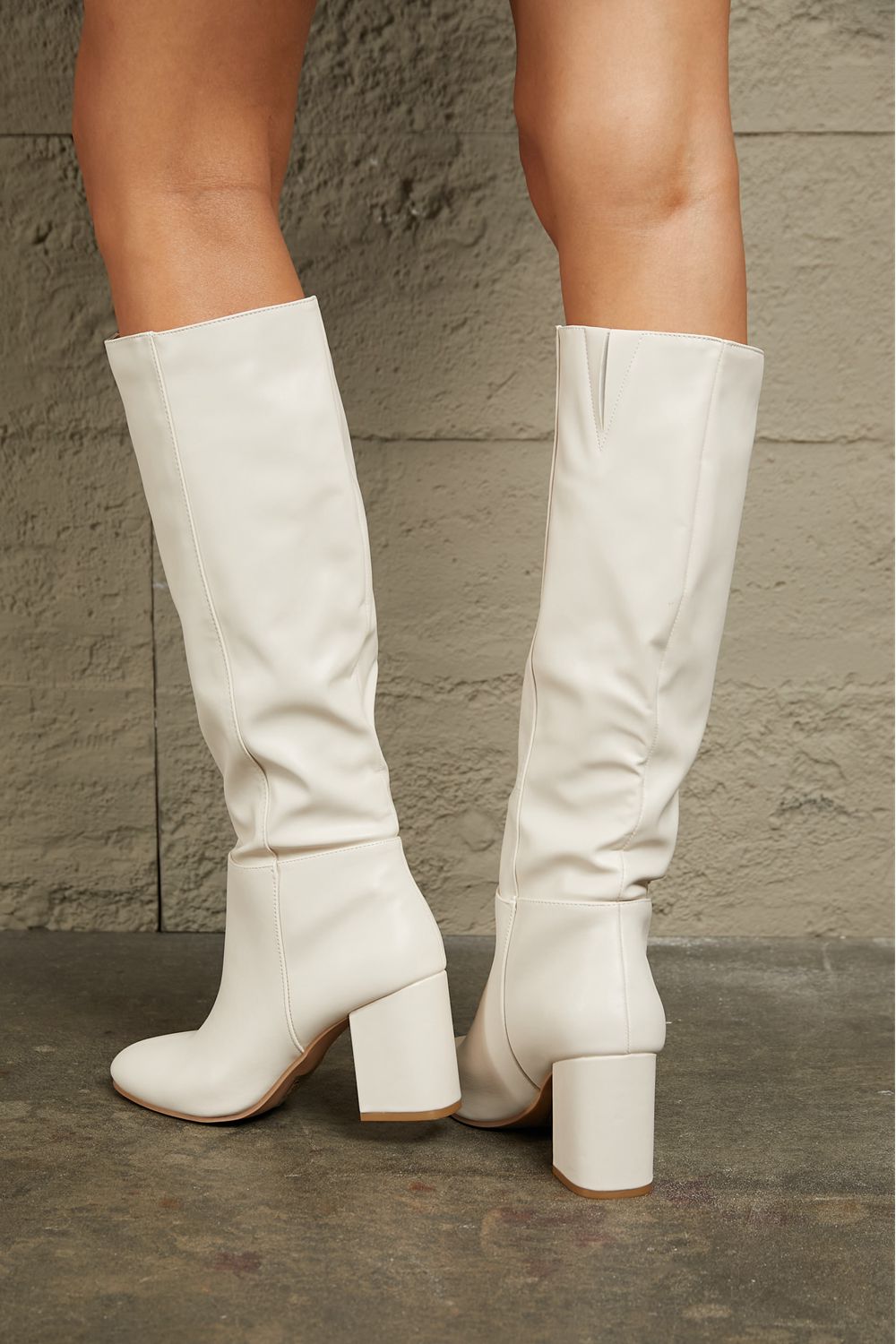 East Corp Block Heel Knee High Boots