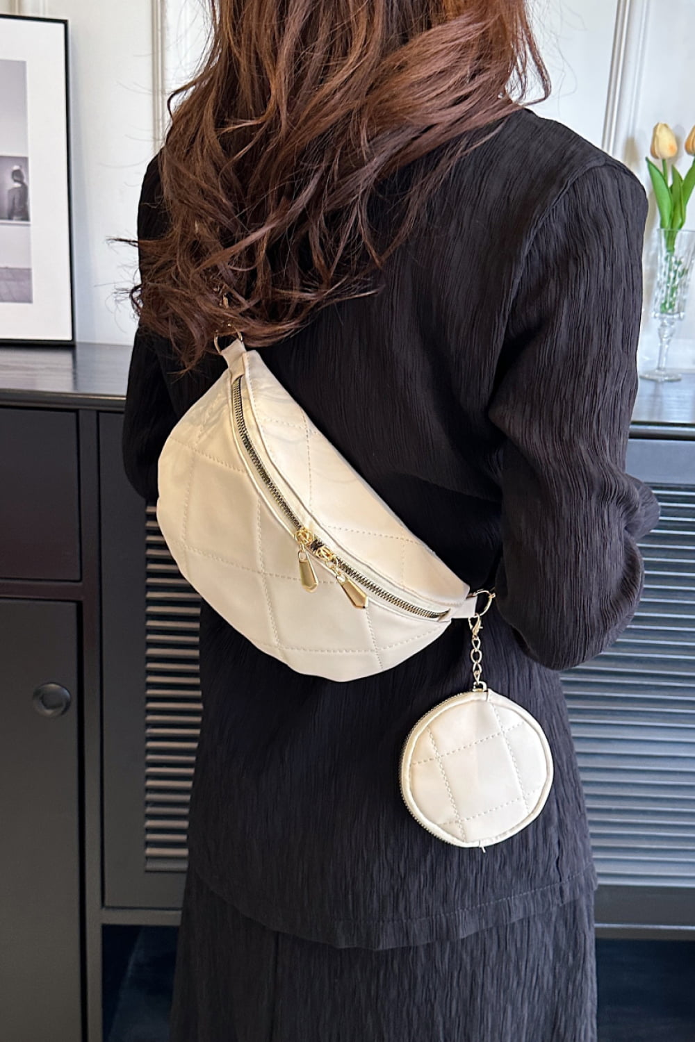 Elegant Essentials Leather Sling Bag with Small Purse