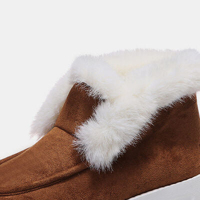 Furry Suede Snow Boots