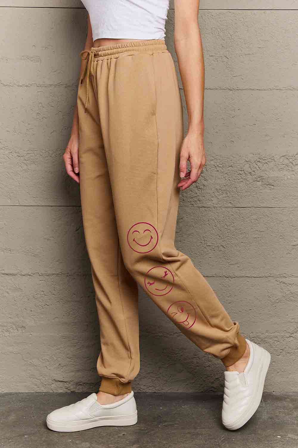 Simply Love Emoji Graphic Sweatpants