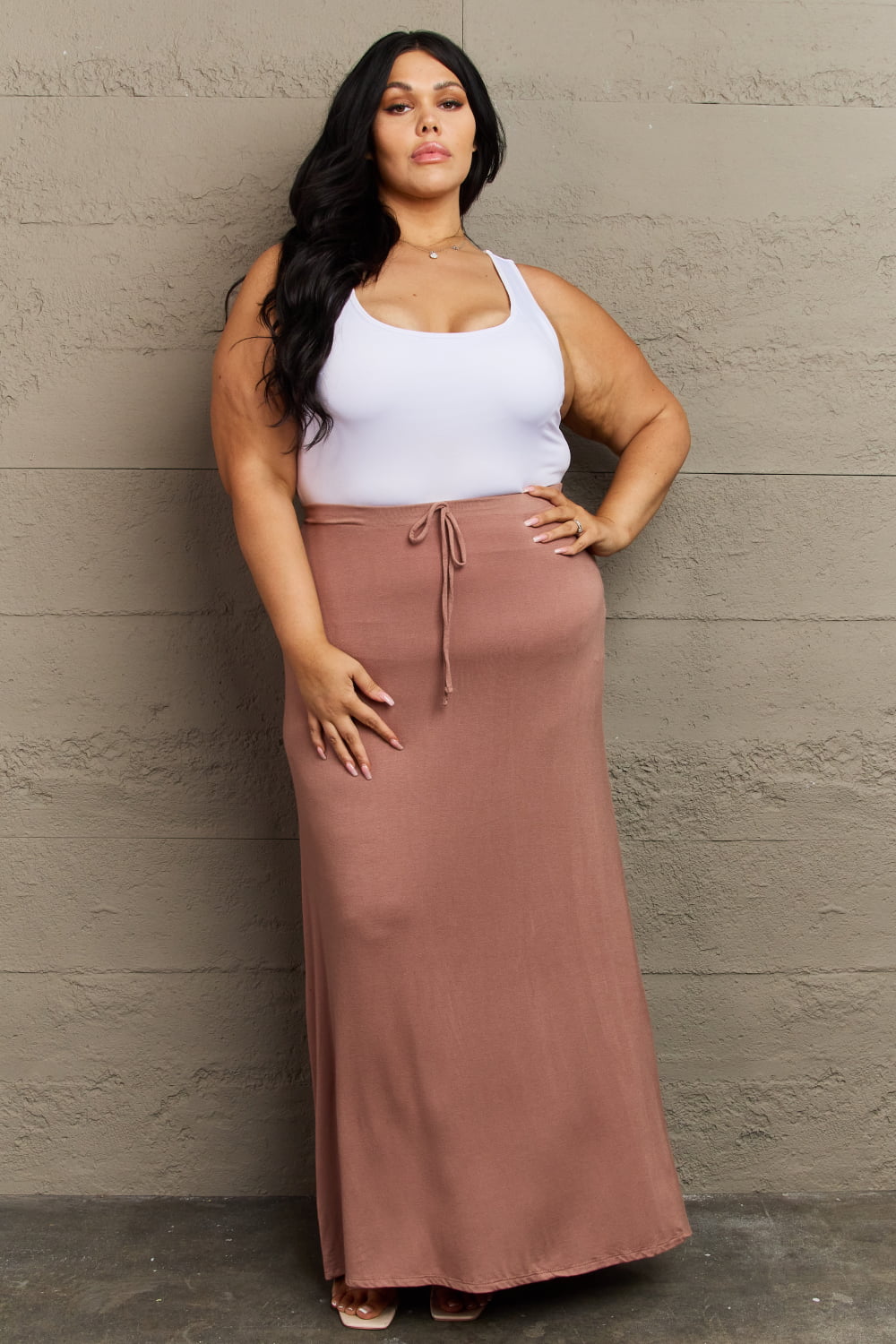 Culture Flare Maxi Skirt in Chocolate