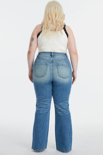 Ultra High-Waist Gradient Bootcut Jeans