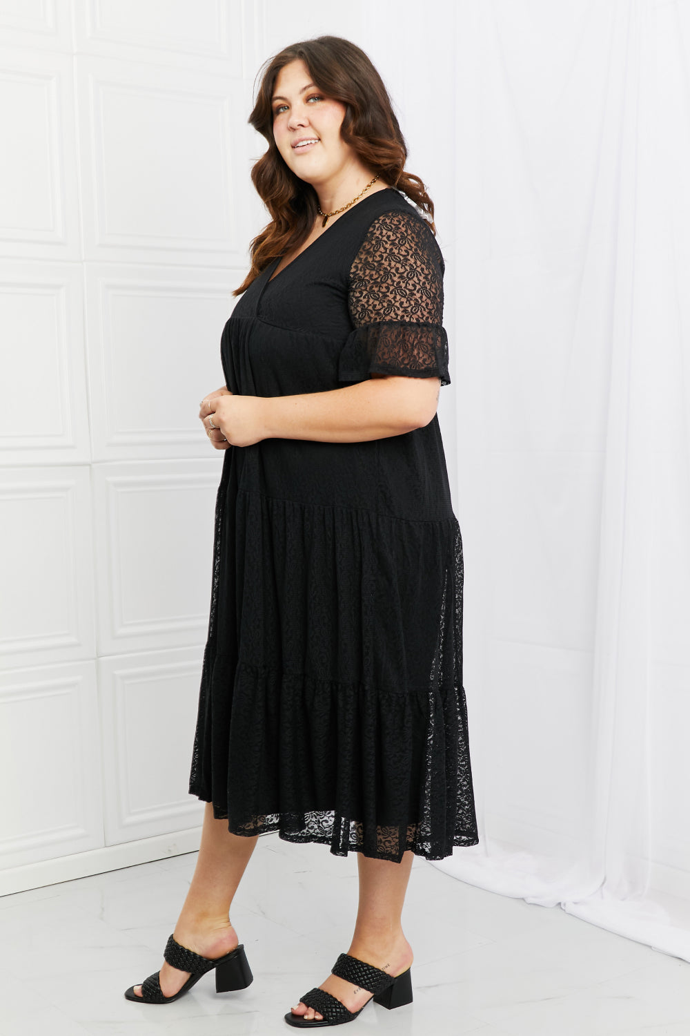 P & Rose Lovely Lace Tiered Dress