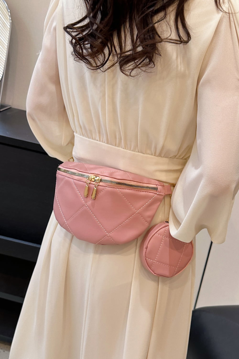 Elegant Essentials Leather Sling Bag with Small Purse