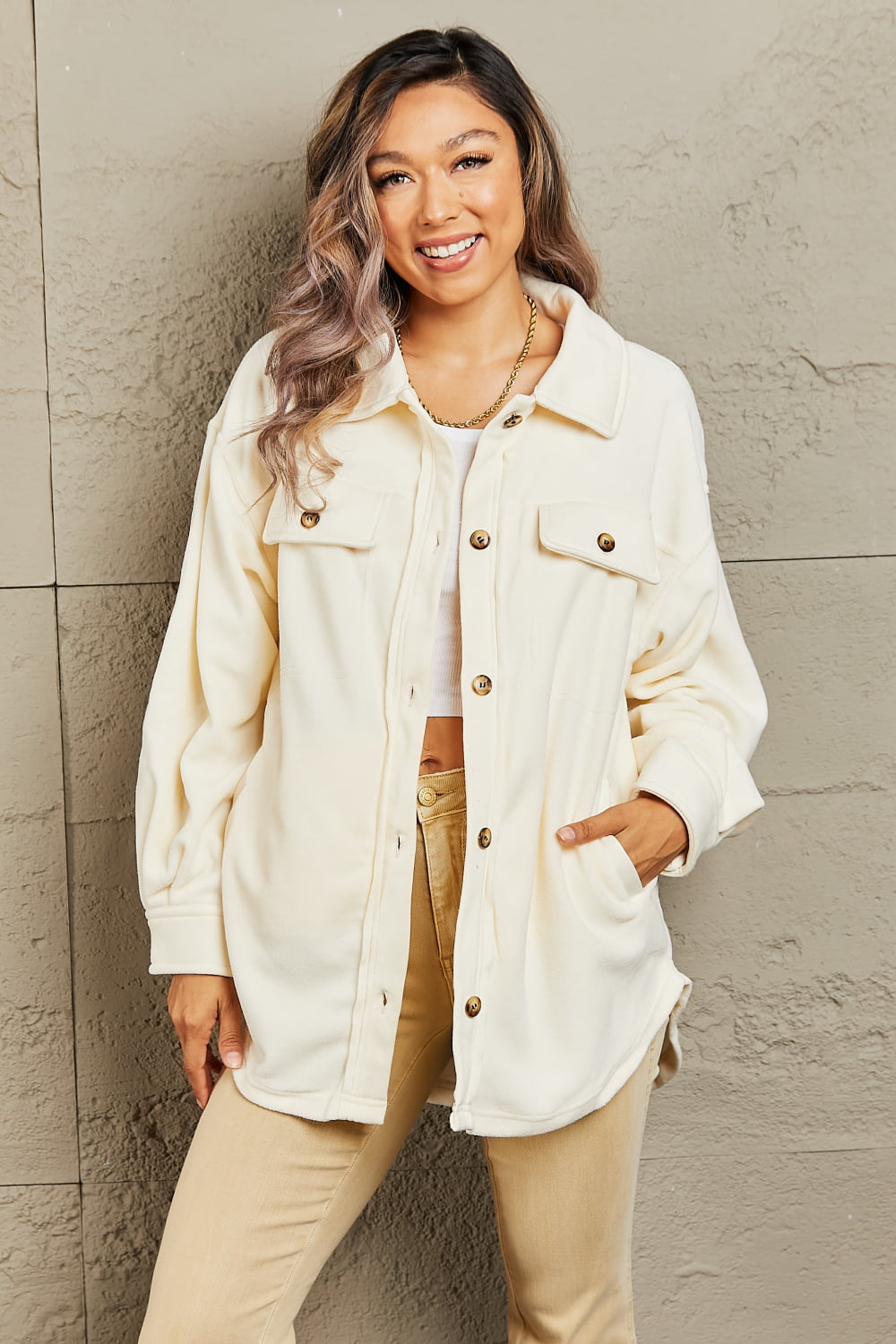 Heimish Cozy Girl Button Down Shacket