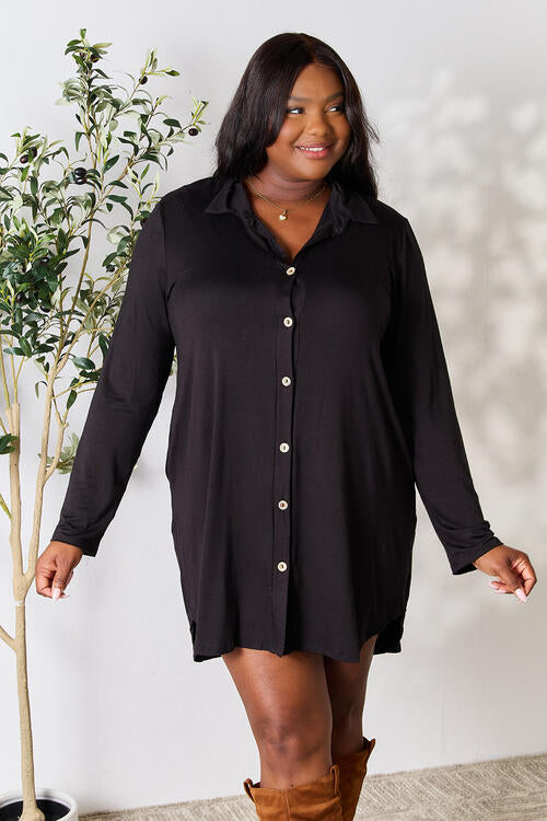 Celeste Button Down Shirt Dress