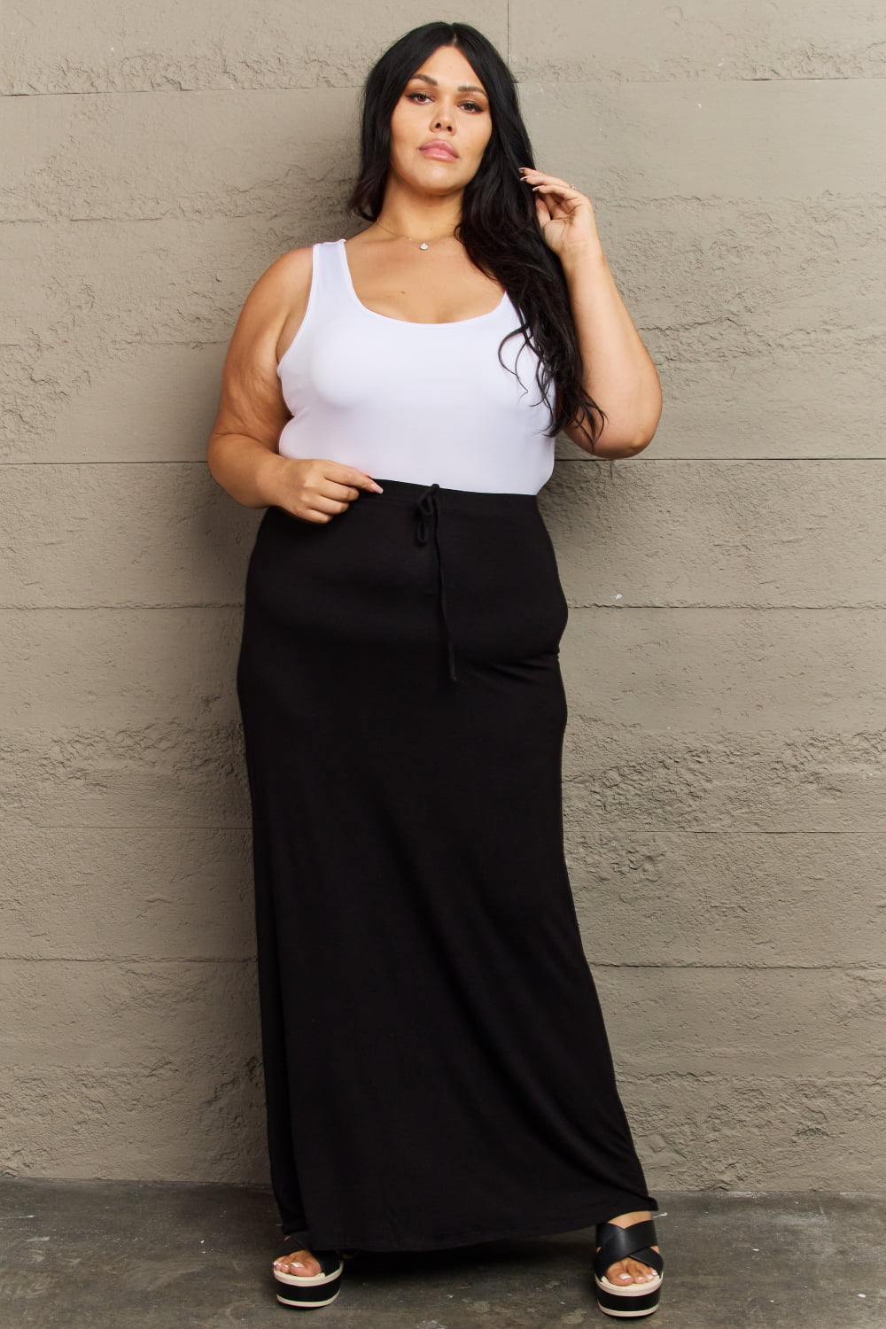 Culture Flare Maxi Skirt in Black