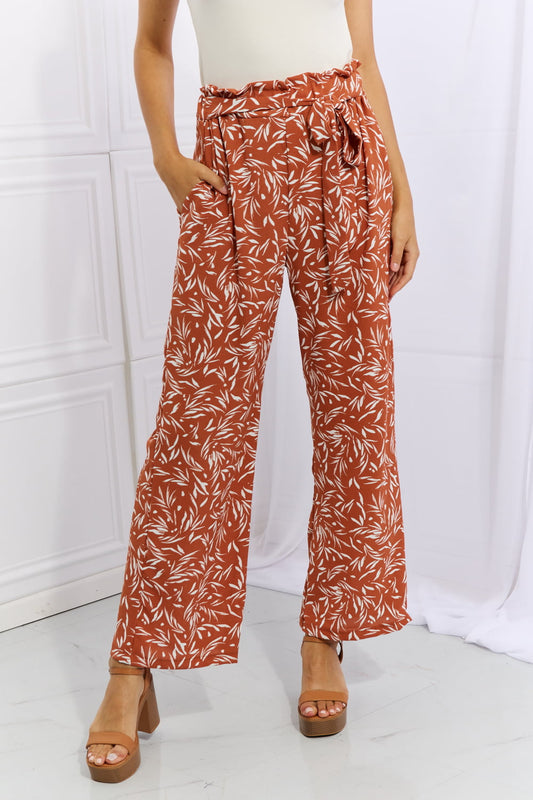 Heimish Geometric Printed Pants in Red Orange