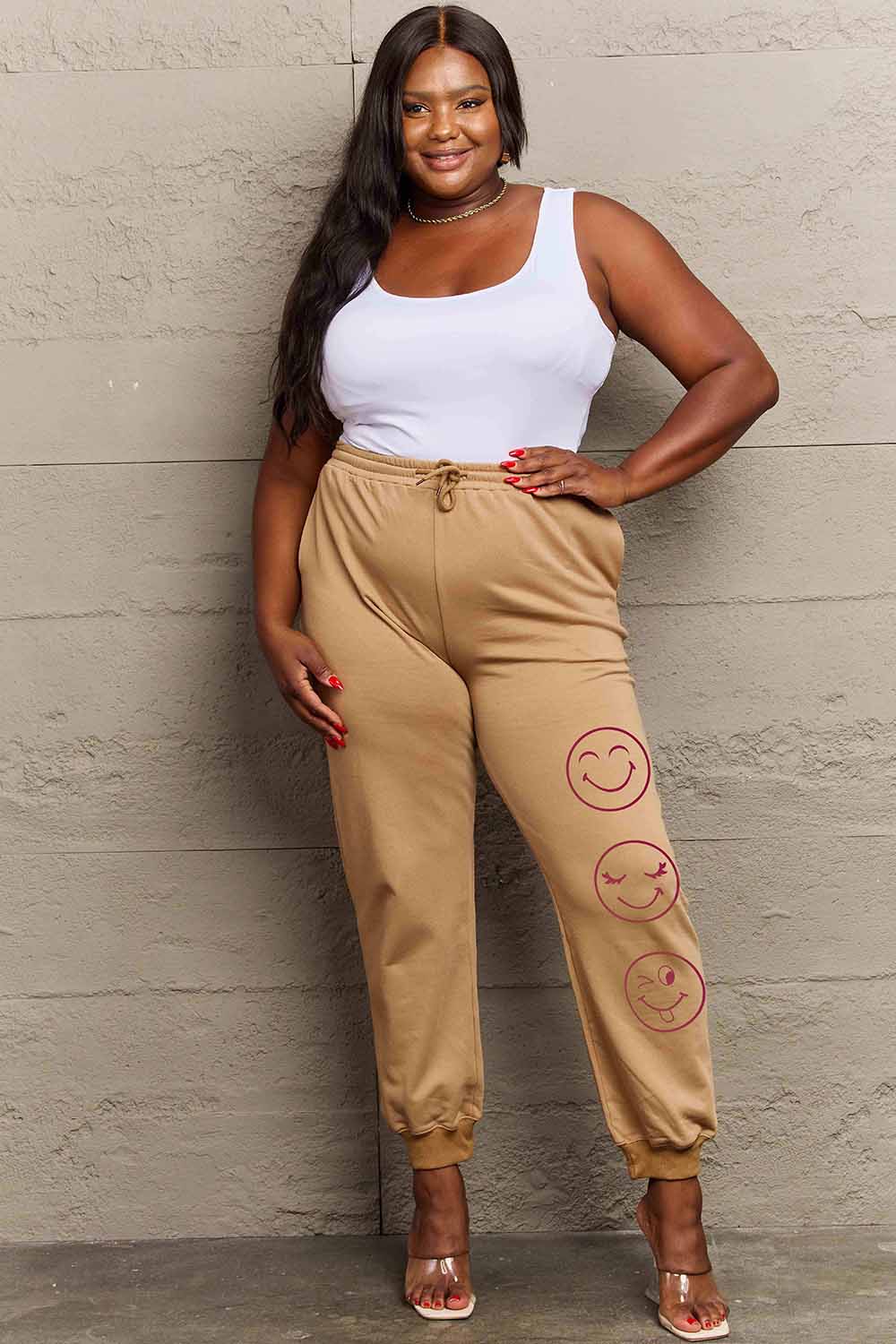 Simply Love Emoji Graphic Sweatpants