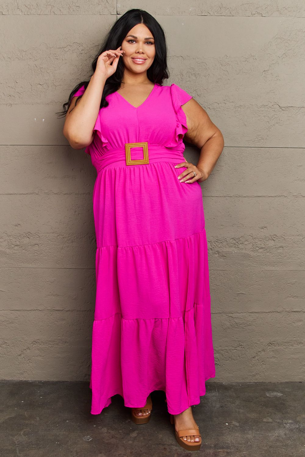 Fancy Fizz Slit Maxi Dress