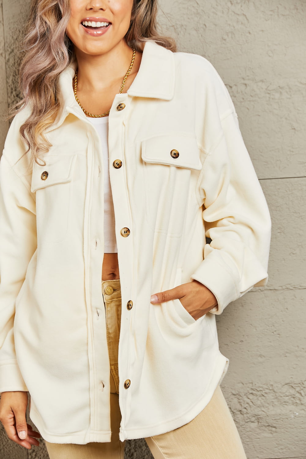 Heimish Cozy Girl Button Down Shacket