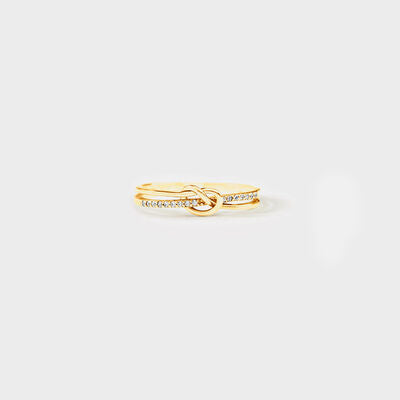 Sterling Silver Double-Layered Knot Ring