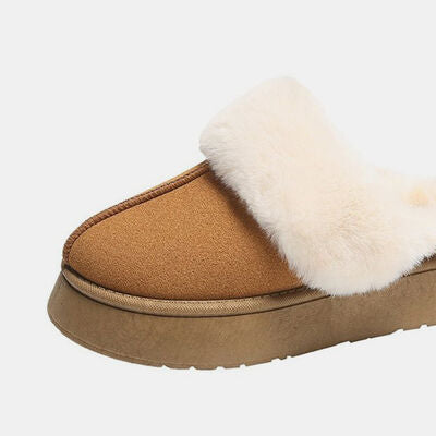 Center-Seam Platform Slippers