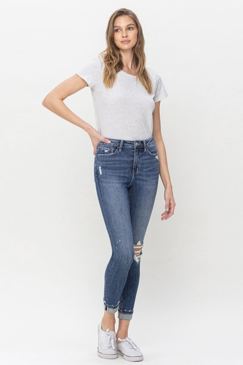 Vervet High Rise Cropped Skinny Jeans