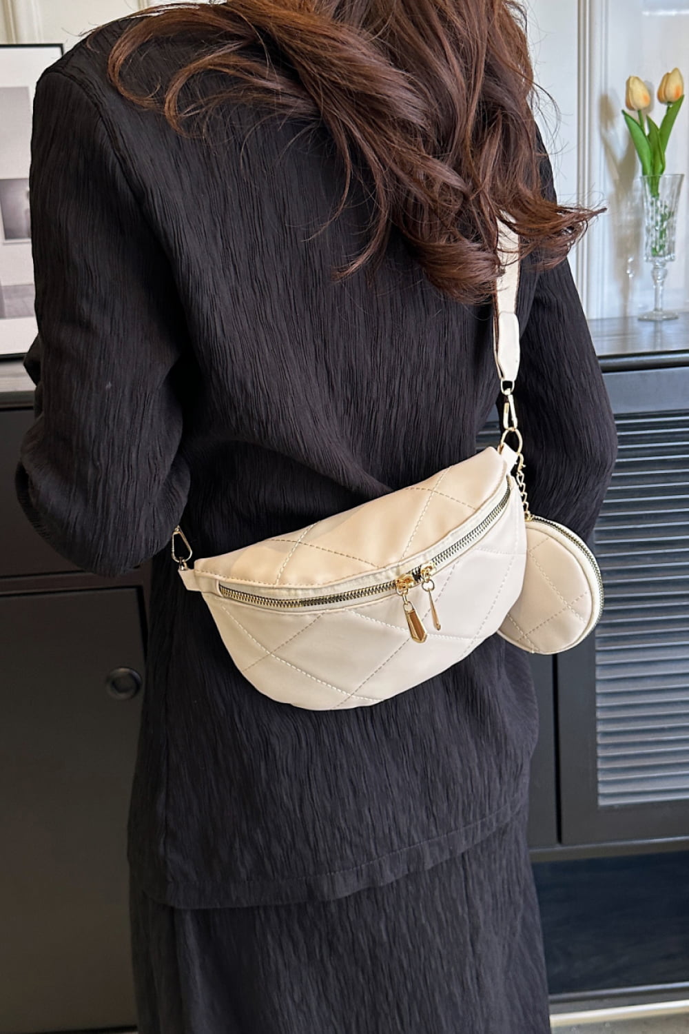 Elegant Essentials Leather Sling Bag with Small Purse