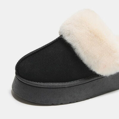 Center-Seam Platform Slippers