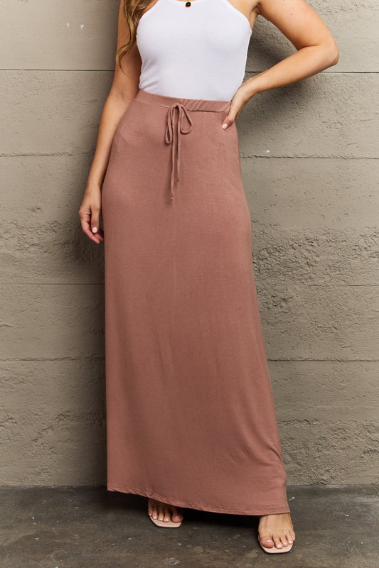 Culture Flare Maxi Skirt in Chocolate