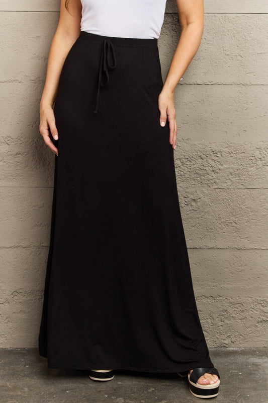 Culture Flare Maxi Skirt in Black