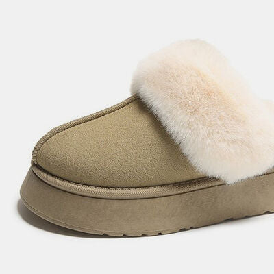 Center-Seam Platform Slippers